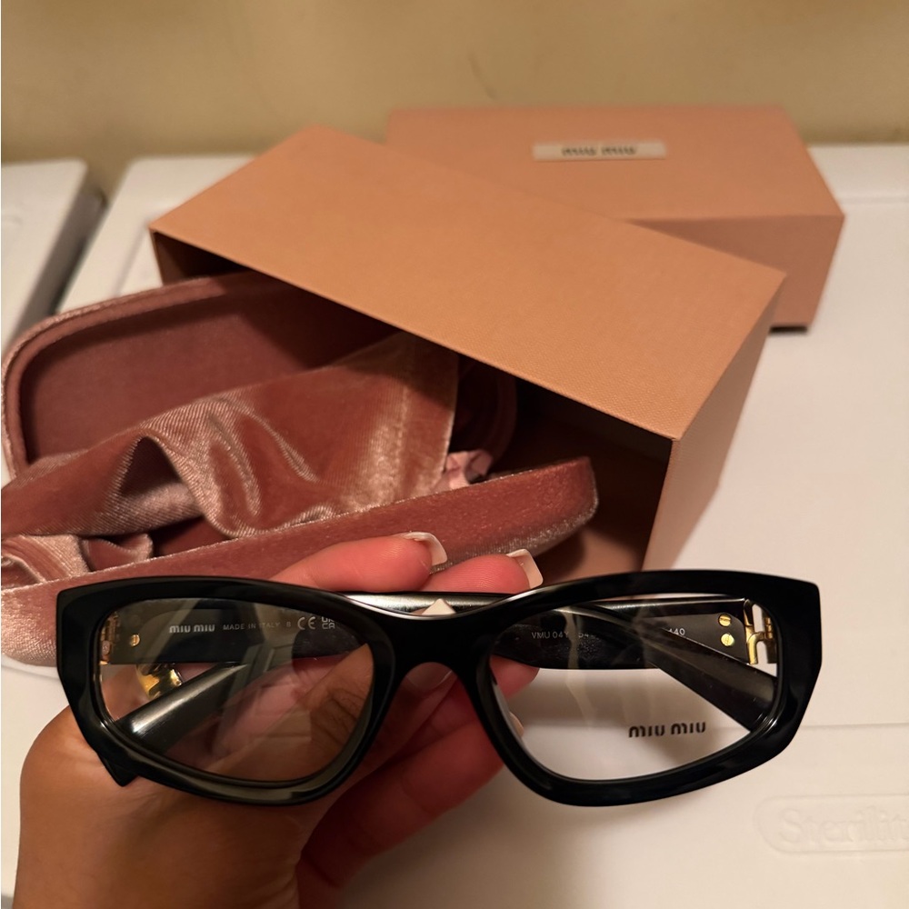 Miu Miu Black Cat-Eye Glasses